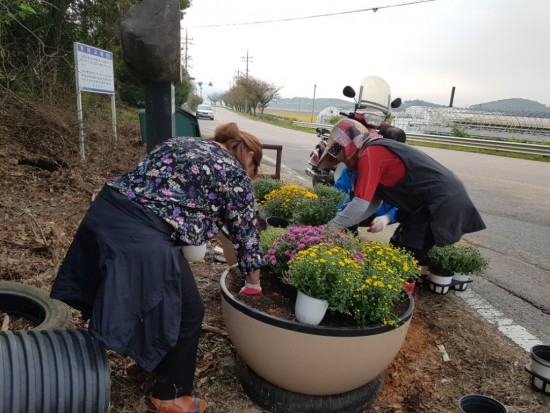 군남면, 쓰레기 불법투기 예방 양심화분 설치-1.jpg