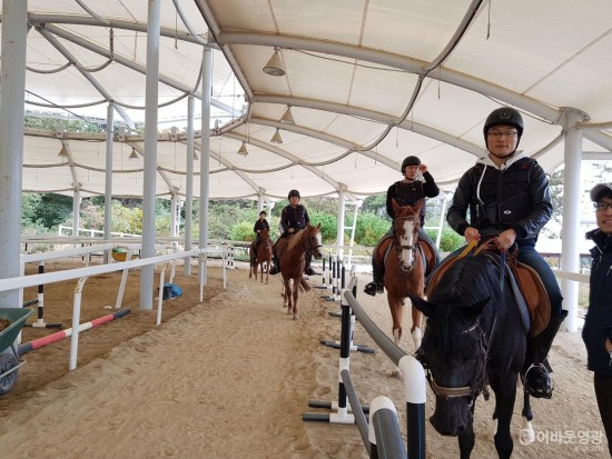 영광군, 성인 대상 전국민 승마체험 및 사회공익 직군 종사자 힐링승마 강습 실시 2.JPG