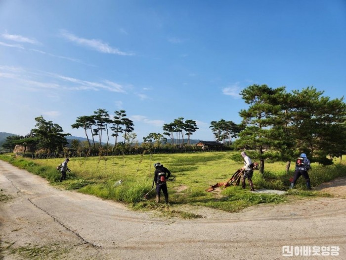 4.축제장 제초작업을 하고 있는 모습.JPG