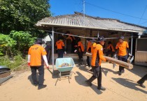 영광소방서, 호우 피해 주택 복구 위해 두 팔 걷어