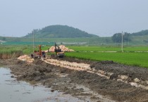 영광군 집중호우 피해하천 응급복구 마무리에 총력