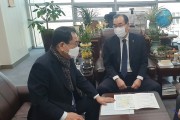 김준성 영광군수,  서해안 철도 건설 관련 국회 방문